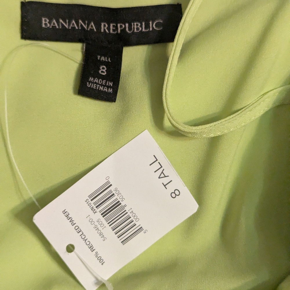 Maxi dress, sleeveless neon plisse Size 8 Tall - Picture 7 of 7